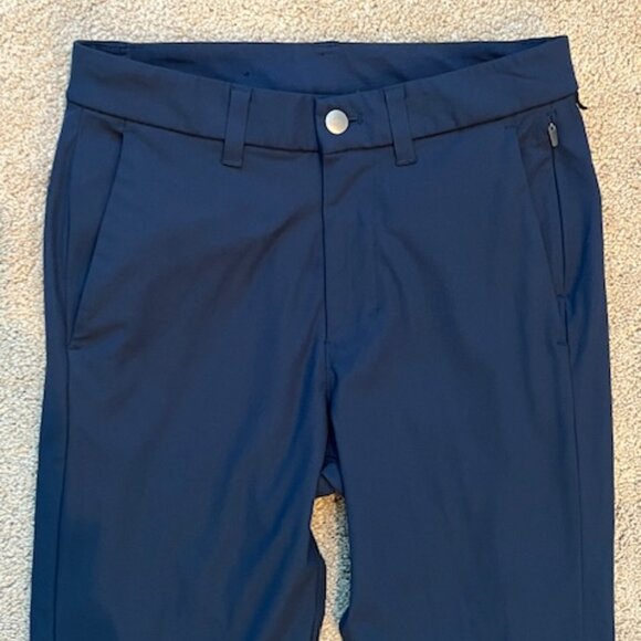 Lululemon Mens Commission Pant Slim Warpstreme size 28x34 navy - Picture 1 of 6